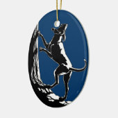 Hond Dog Ornament Aangepaste ontkleuring van de ho (Links)