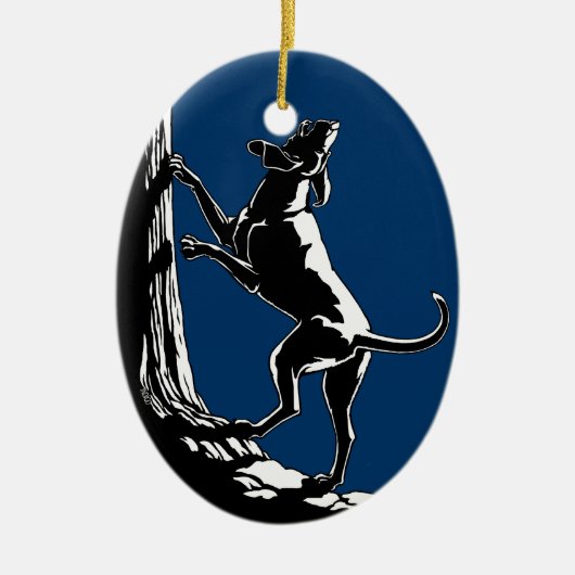 Hond Dog Ornament Aangepaste ontkleuring van de ho (Voorkant)