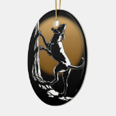 Hond Dog Ornament Aangepaste ontkleuring van de ho (Links)