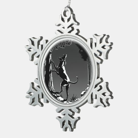 Hond Dog Ornament Coonhound Dog Art Decoration (Rechts)