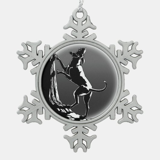 Hond Dog Ornament Coonhound Dog Art Decoration (Voorkant)