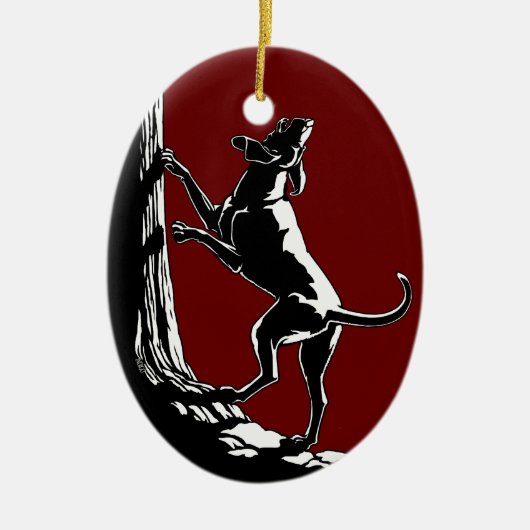 Hond Dog Ornament Custom Hunting Dog Decoration (Voorkant)