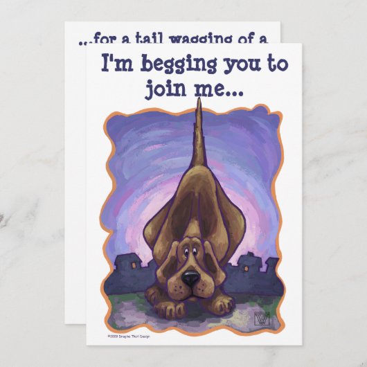 Hond Dog Party Center Kaart (Voorkant / Achterkant)