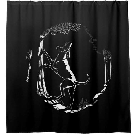 Hond Dog Shower Curtain Coonhound Hunting Dog Douchegordijn (Voorkant)