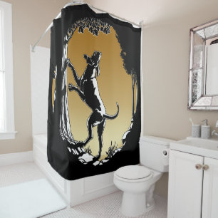 Hond Dog Shower Curtain Coonhound Hunting Dog Douchegordijn