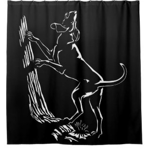 Hond Dog Shower Curtain Coonhound Hunting Dog Douchegordijn