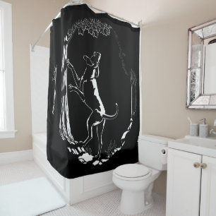 Hond Dog Shower Curtain Coonhound Hunting Dog Douchegordijn