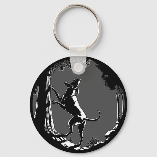 Hond Dog Sleutelhanger Hunting Dog Art Sleutelhang (Voorkant)