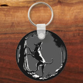 Hond Dog Sleutelhanger Hunting Dog Art Sleutelhang (Voorkant)