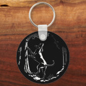 Hond Dog Sleutelhanger Hunting Dog Art Sleutelhang (Voorkant)