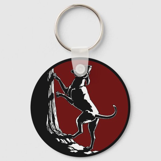 Hond Dog Sleutelhanger Hunting Dog Art Sleutelhang (Voorkant)