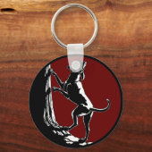 Hond Dog Sleutelhanger Hunting Dog Art Sleutelhang (Voorkant)