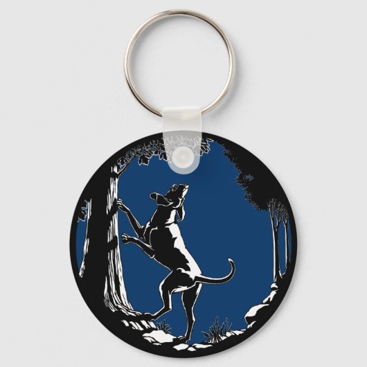 Hond Dog Sleutelhanger Hunting Dog Art Sleutelhang (Voorkant)
