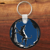 Hond Dog Sleutelhanger Hunting Dog Art Sleutelhang (Voorkant)