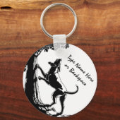 Hond Dog Sleutelhanger Hunting Dog Art Sleutelhang (Voorkant)