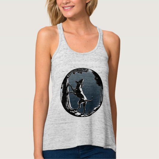 Hond Dog Tanktop Shirt Vrouwelijke jachthond (Voorkant)