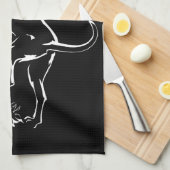 Hond Dog Towel Hunting Dog Art Tea Towel Theedoek (Quarter Fold)