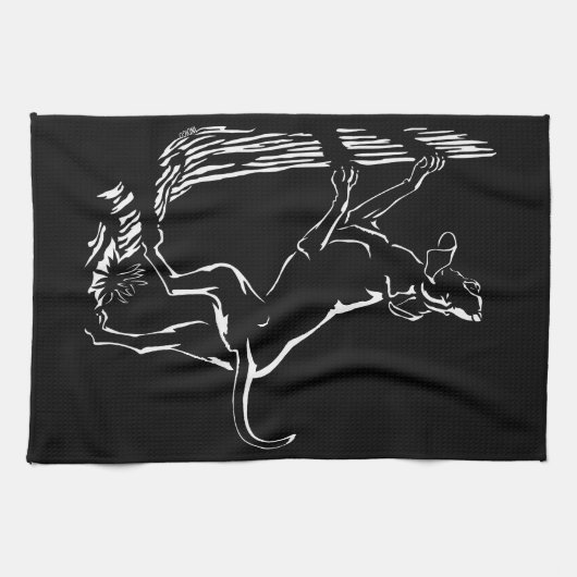 Hond Dog Towel Hunting Dog Art Tea Towel Theedoek (Horizontaal)