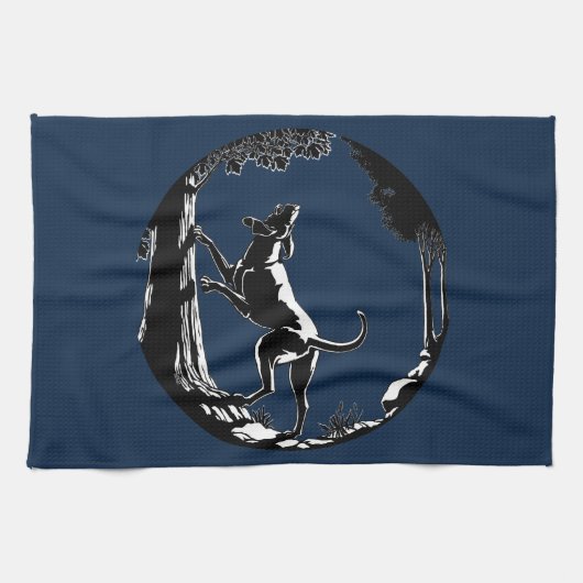 Hond Dog Towel Hunting Dog Art Tea Towel Theedoek (Horizontaal)