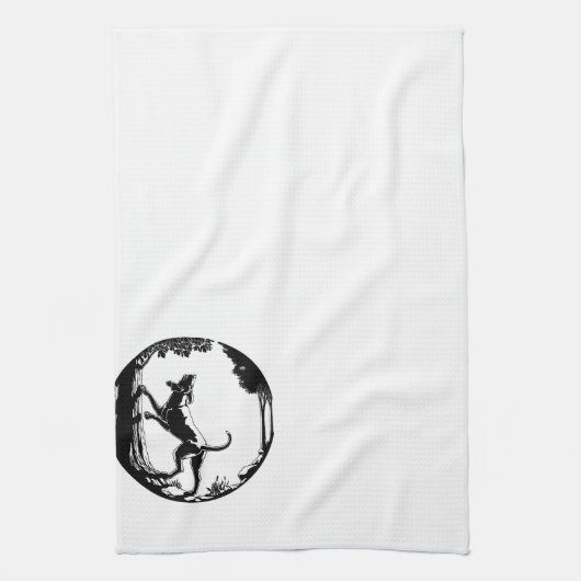 Hond Dog Towel Hunting Dog Art Tea Towel Theedoek (Verticaal)