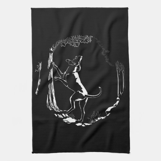 Hond Dog Towel Hunting Dog Art Tea Towel Theedoek (Verticaal)