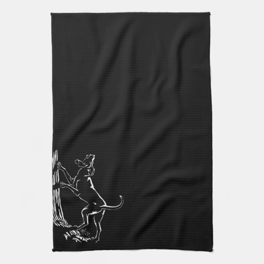 Hond Dog Towel Hunting Dog Art Tea Towel Theedoek (Verticaal)