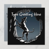 Hond Dog-uitvindingen personaliseren de jager-hane Kaart (Voorkant / Achterkant)