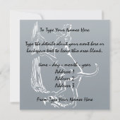 Hond Dog-uitvindingen personaliseren de jager-hane Kaart (Achterkant)