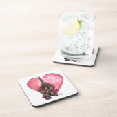 Hond Dog Valentijnsdag Bier Onderzetter (Rechterzijde)