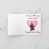 Hond Dog Valentijnsdag Feestdagen Kaart (Binnen)