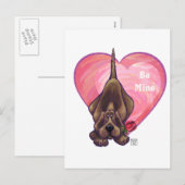 Hond Dog Valentijnsdag Feestdagenkaart (Voorkant / Achterkant)