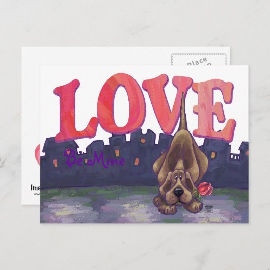 Hond Dog Valentijnsdag Feestdagenkaart (Voorkant / Achterkant)