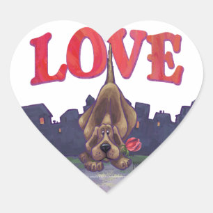 Hond Dog Valentijnsdag Hart Sticker