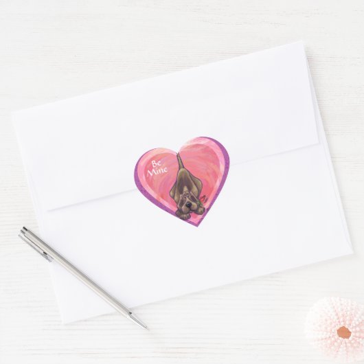 Hond Dog Valentijnsdag Hart Sticker (Envelop)