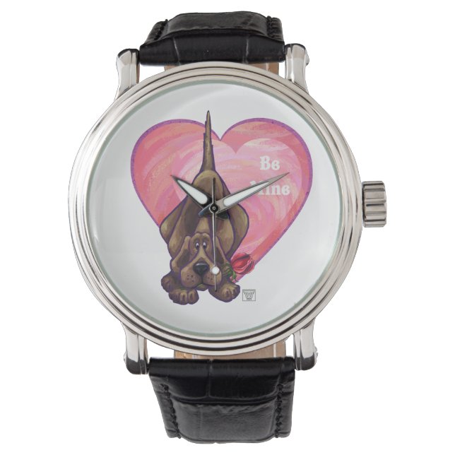 Hond Dog Valentijnsdag Horloge (Voorkant)