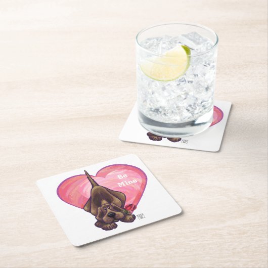 Hond Dog Valentijnsdag Kartonnen Onderzetters (Insitu)