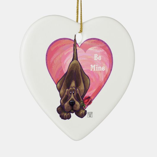 Hond Dog Valentijnsdag Keramisch Ornament (Rechts)