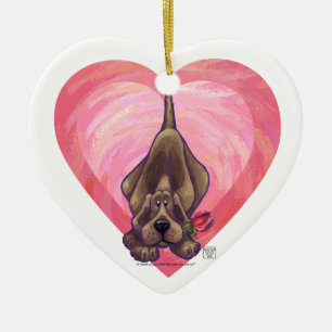 Hond Dog Valentijnsdag Keramisch Ornament