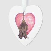 Hond Dog Valentijnsdag Ornament (voorkant)