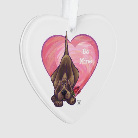 Hond Dog Valentijnsdag Ornament (voorkant)