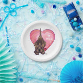 Hond Dog Valentijnsdag Papieren Bordje (Feest)