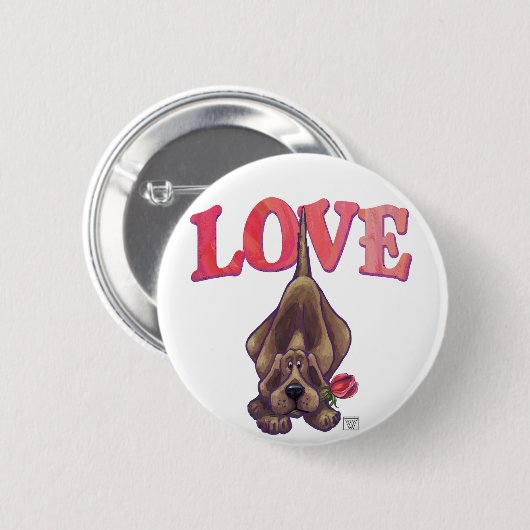Hond Dog Valentijnsdag Ronde Button 5,7 Cm (Voorkant /achterkant)