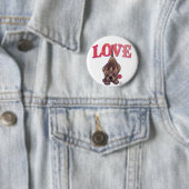 Hond Dog Valentijnsdag Ronde Button 5,7 Cm (In situ)
