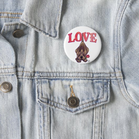 Hond Dog Valentijnsdag Ronde Button 5,7 Cm (In situ)