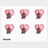Hond Dog Valentijnsdag Ronde Sticker (Vel)