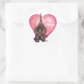 Hond Dog Valentijnsdag Ronde Sticker (Tas)
