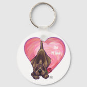 Hond Dog Valentijnsdag Sleutelhanger (Voorkant)