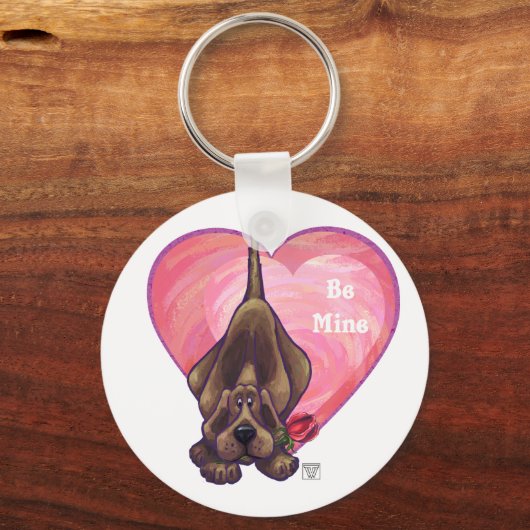 Hond Dog Valentijnsdag Sleutelhanger (Voorkant)