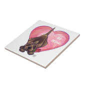 Hond Dog Valentijnsdag Tegeltje (Zijkant)