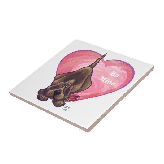 Hond Dog Valentijnsdag Tegeltje (Zijkant)